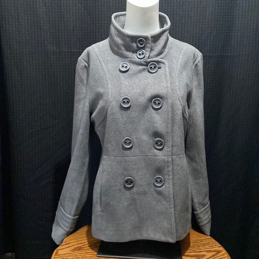 Anthropologie Tulle  Wms. Gray Peacoat sz. XL